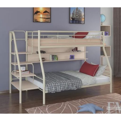 Двухъярусная кровать «Толедо 1П», с полками